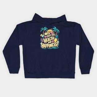 Fruit: With every bite, health and happiness! Kids Hoodie